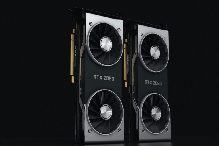 Nvidia RTX 2080 graphics cards featuring dual-fan cooling system for enhanced performance