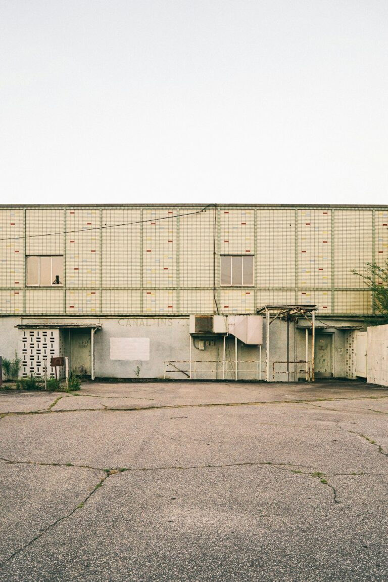 Abandoned urban building suffering from neglect, with visible wear and disrepair embodying economic challenges