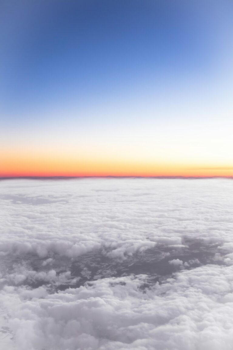 Aerial view of clouds during sunrise symbolizing Gradiant's success